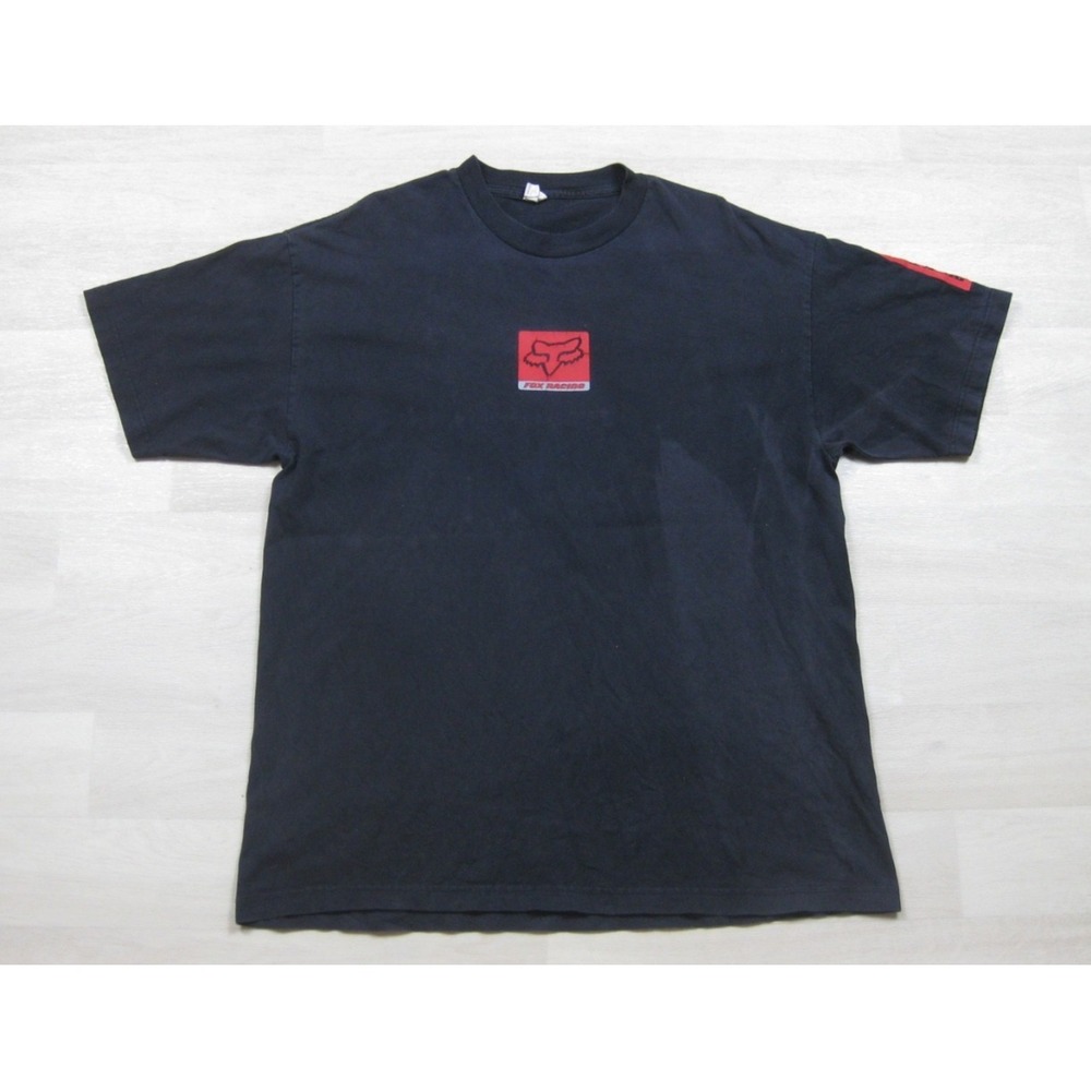 Vintage‎ Y2K Fox Racing T-Shirt Men's (XL) Motocross Biking Punk Double Sided